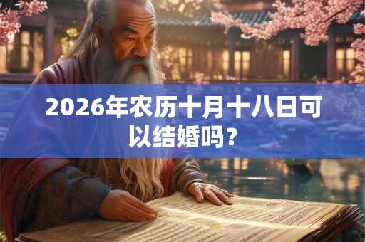 2026年农历十月十八日可以结婚吗? 2026年农历十月十八日可以结婚吗?