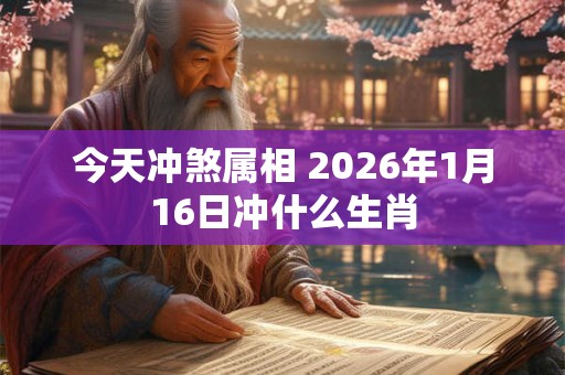 今天冲煞属相 2026年1月16日冲什么生肖