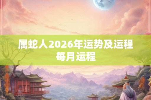 属蛇人2026年运势及运程每月运程 属蛇人2026年运势及运程每月运程