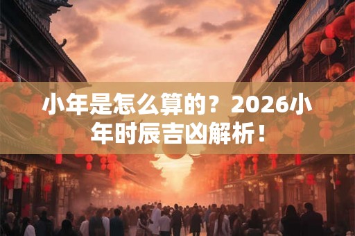 小年是怎么算的？2026小年时辰吉凶解析！