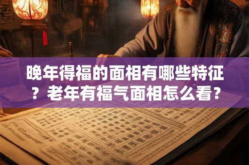 晚年得福的面相有哪些特征？老年有福气面相怎么看？