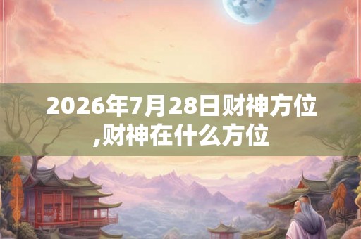 2026年7月28日财神方位,财神在什么方位
