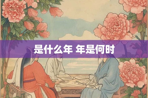 是什么年 年是何时