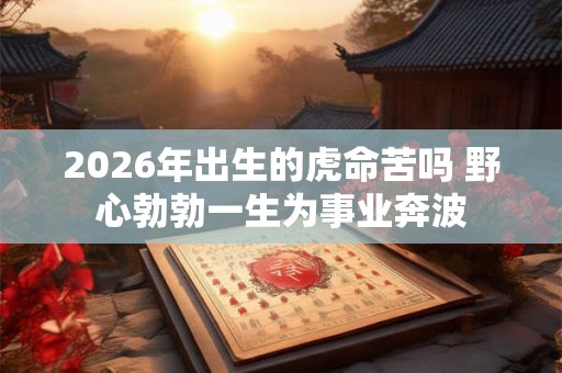 2026年出生的虎命苦吗 野心勃勃一生为事业奔波