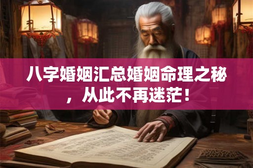 八字婚姻汇总婚姻命理之秘,从此不再迷茫! 八字婚姻汇总婚姻命理之秘,从此不再迷茫!