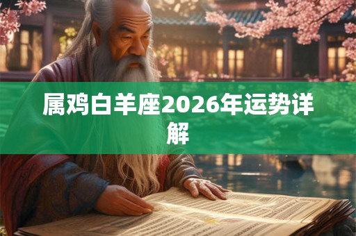 属鸡白羊座2026年运势详解
