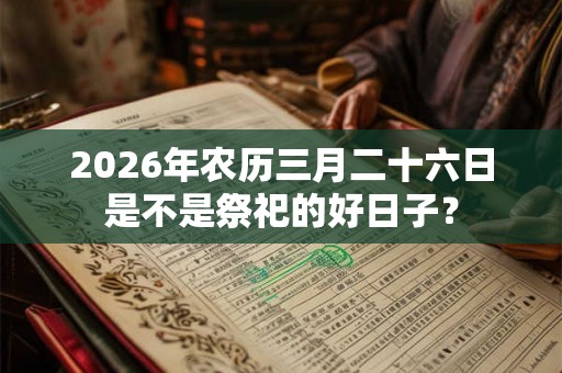 2026年农历三月二十六日是不是祭祀的好日子？