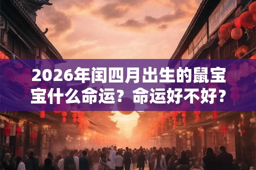 2026年闰四月出生的鼠宝宝什么命运?命运好不好? 2026年闰四月出生的鼠宝宝什么命运?命运好不好?