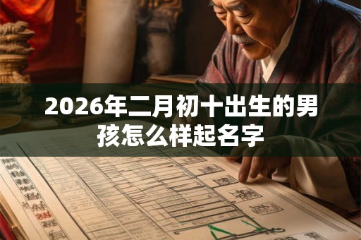 2026年二月初十出生的男孩怎么样起名字