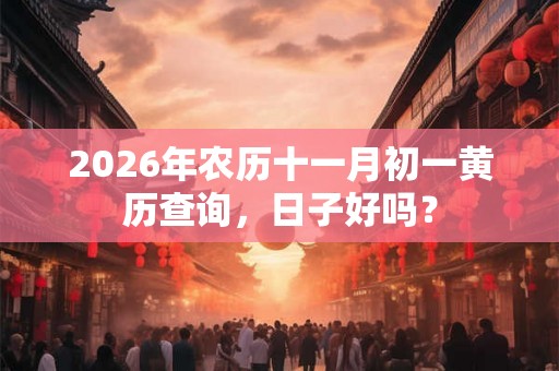 2026年农历十一月初一黄历查询，日子好吗？