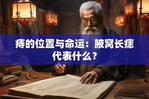 痔的位置与命运：腋窝长痣代表什么？