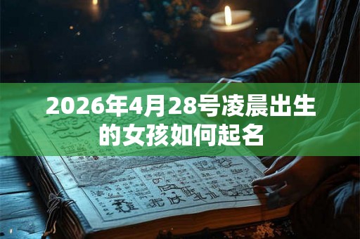 2026年4月28号凌晨出生的女孩如何起名