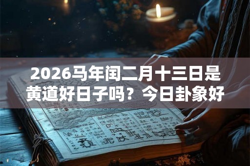 2026马年闰二月十三日是黄道好日子吗？今日卦象好吗