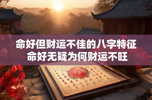 命好但财运不佳的八字特征 命好无疑为何财运不旺