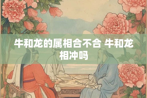 牛和龙的属相合不合 牛和龙相冲吗