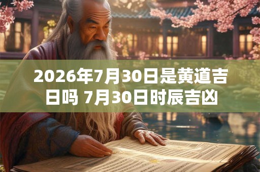 2026年7月30日是黄道吉日吗 7月30日时辰吉凶