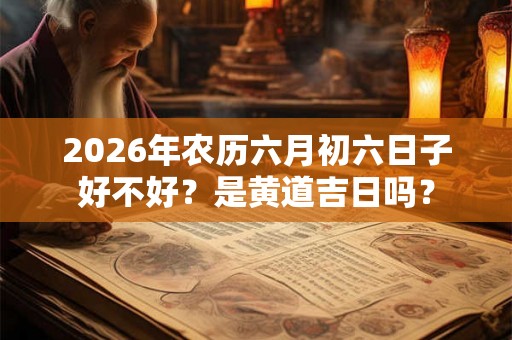 2026年农历六月初六日子好不好？是黄道吉日吗？