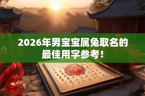2026年男宝宝属兔取名的最佳用字参考！