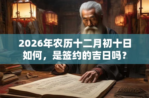 2026年农历十二月初十日如何，是签约的吉日吗？