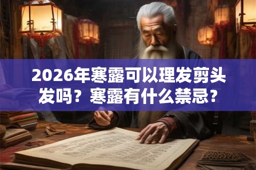 2026年寒露可以理发剪头发吗？寒露有什么禁忌？