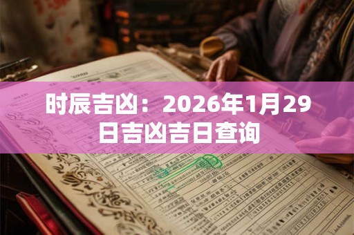 时辰吉凶：2026年1月29日吉凶吉日查询