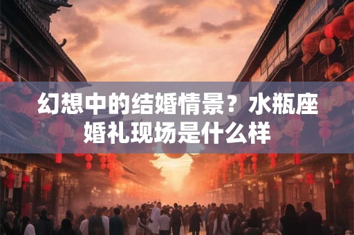 幻想中的结婚情景?水瓶座婚礼现场是什么样 幻想中的结婚情景?水瓶座婚礼现场是什么样