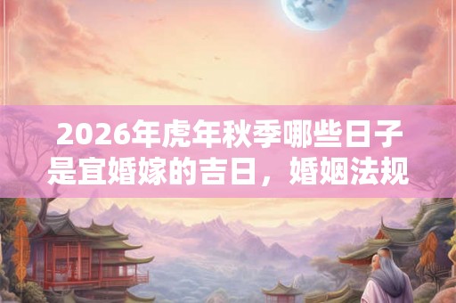 2026年虎年秋季哪些日子是宜婚嫁的吉日，婚姻法规定婚假是多少天