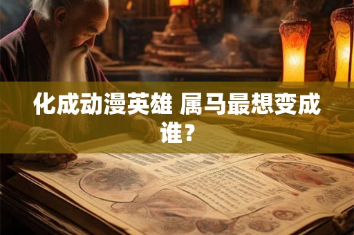 化成动漫英雄 属马最想变成谁？