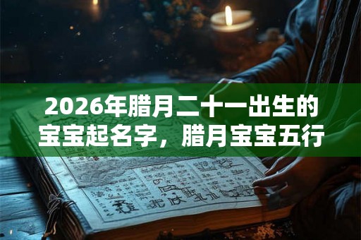 2026年腊月二十一出生的宝宝起名字，腊月宝宝五行取名