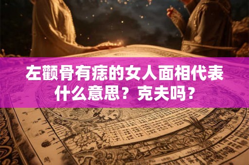 左颧骨有痣的女人面相代表什么意思？克夫吗？