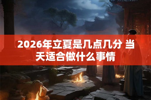 2026年立夏是几点几分 当天适合做什么事情