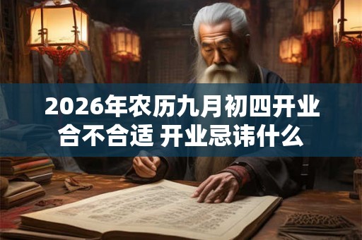 2026年农历九月初四开业合不合适 开业忌讳什么