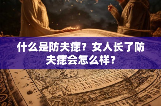 什么是防夫痣？女人长了防夫痣会怎么样？