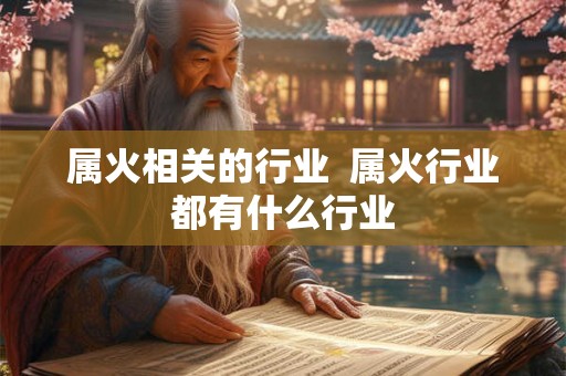 属火相关的行业  属火行业都有什么行业