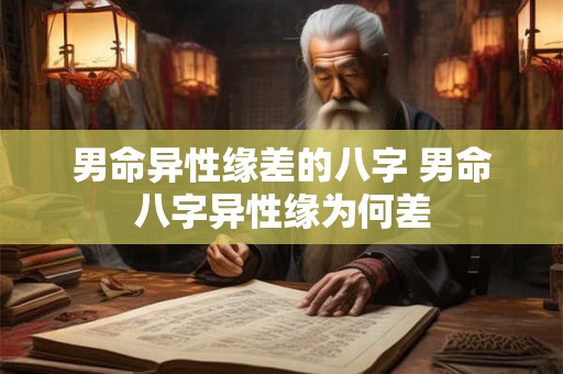 男命异性缘差的八字 男命八字异性缘为何差