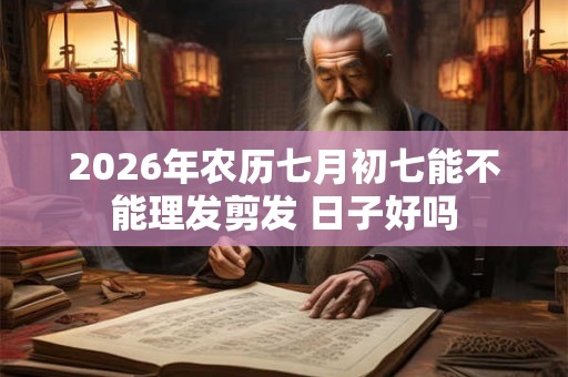 2026年农历七月初七能不能理发剪发 日子好吗