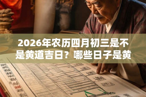 2026年农历四月初三是不是黄道吉日？哪些日子是黄道吉日？