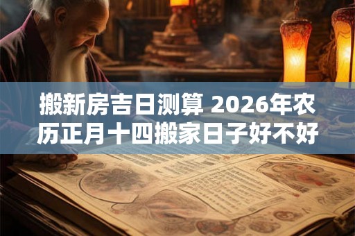 搬新房吉日测算 2026年农历正月十四搬家日子好不好 搬新房吉日测算 2026年农历正月十四搬家日子好不好