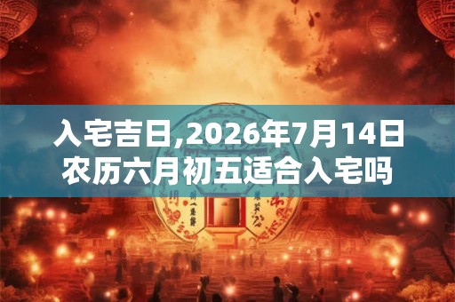 入宅吉日,2026年7月14日农历六月初五适合入宅吗 入宅吉日,2026年7月14日农历六月初五适合入宅吗