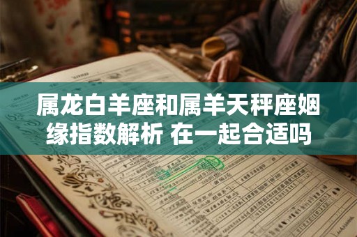 属龙白羊座和属羊天秤座姻缘指数解析 在一起合适吗 属龙白羊座和属羊天秤座姻缘指数解析 在一起合适吗