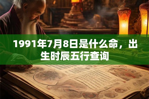 1991年7月8日是什么命，出生时辰五行查询