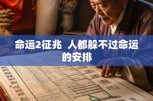 命运2征兆  人都躲不过命运的安排