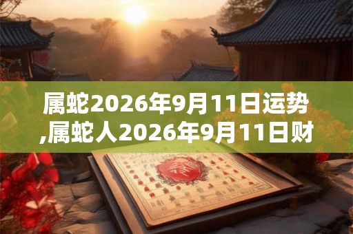 属蛇2026年9月11日运势,属蛇人2026年9月11日财运,生肖蛇2026年9月11日运势 属蛇2026年9月11日运势,属蛇人2026年9月11日财运,生肖蛇2026年9月11日运势