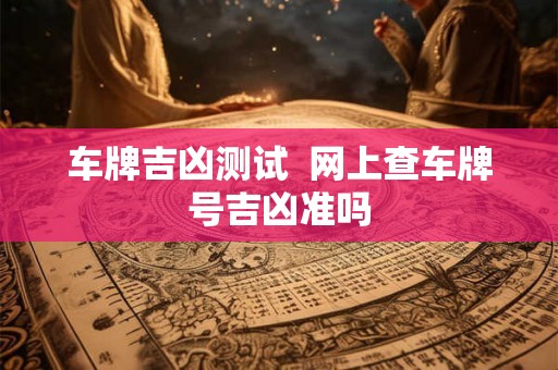 车牌吉凶测试  网上查车牌号吉凶准吗