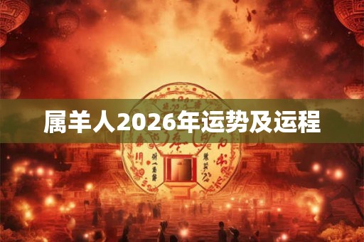 属羊人2026年运势及运程