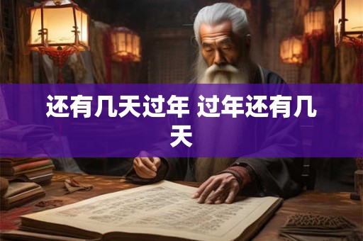 还有几天过年 过年还有几天