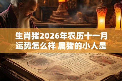 生肖猪2026年农历十一月运势怎么样 属猪的小人是谁 生肖猪2026年农历十一月运势怎么样 属猪的小人是谁