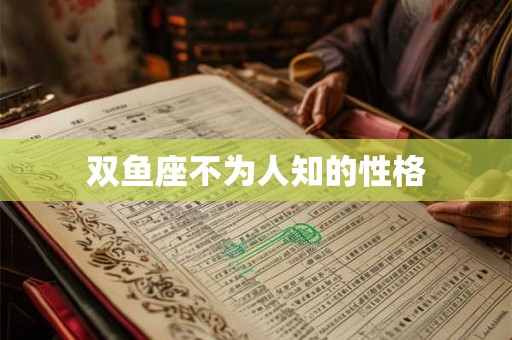 双鱼座不为人知的性格