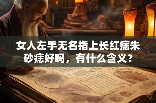 女人左手无名指上长红痣朱砂痣好吗，有什么含义？