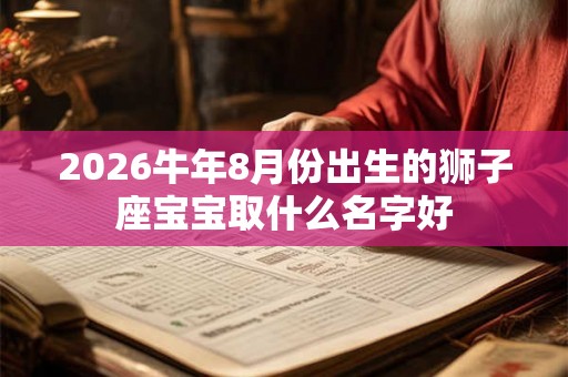 2026牛年8月份出生的狮子座宝宝取什么名字好